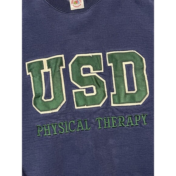 Vintage Fruit Of The Loom Sweatshirt University Of South Dakota USD Size XL USA - Picture 5 of 10